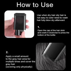 Bosuyo Ultimate Hair Dye Comb, 2in1 Portable Waterproof and Sweat-Proof Hair Dye Stick, Bosuyo HairDye Comb for Gray Hair, Instant Dying for Women & Men (Black)