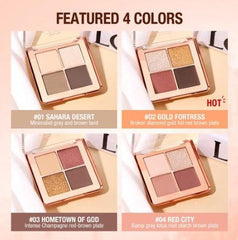 O.TWO.O 4pcs Eyeshadow Palette - Otwoocosmetics