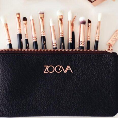 Zoeva 12pcs eye makeup brushes set brown - Otwoocosmetics