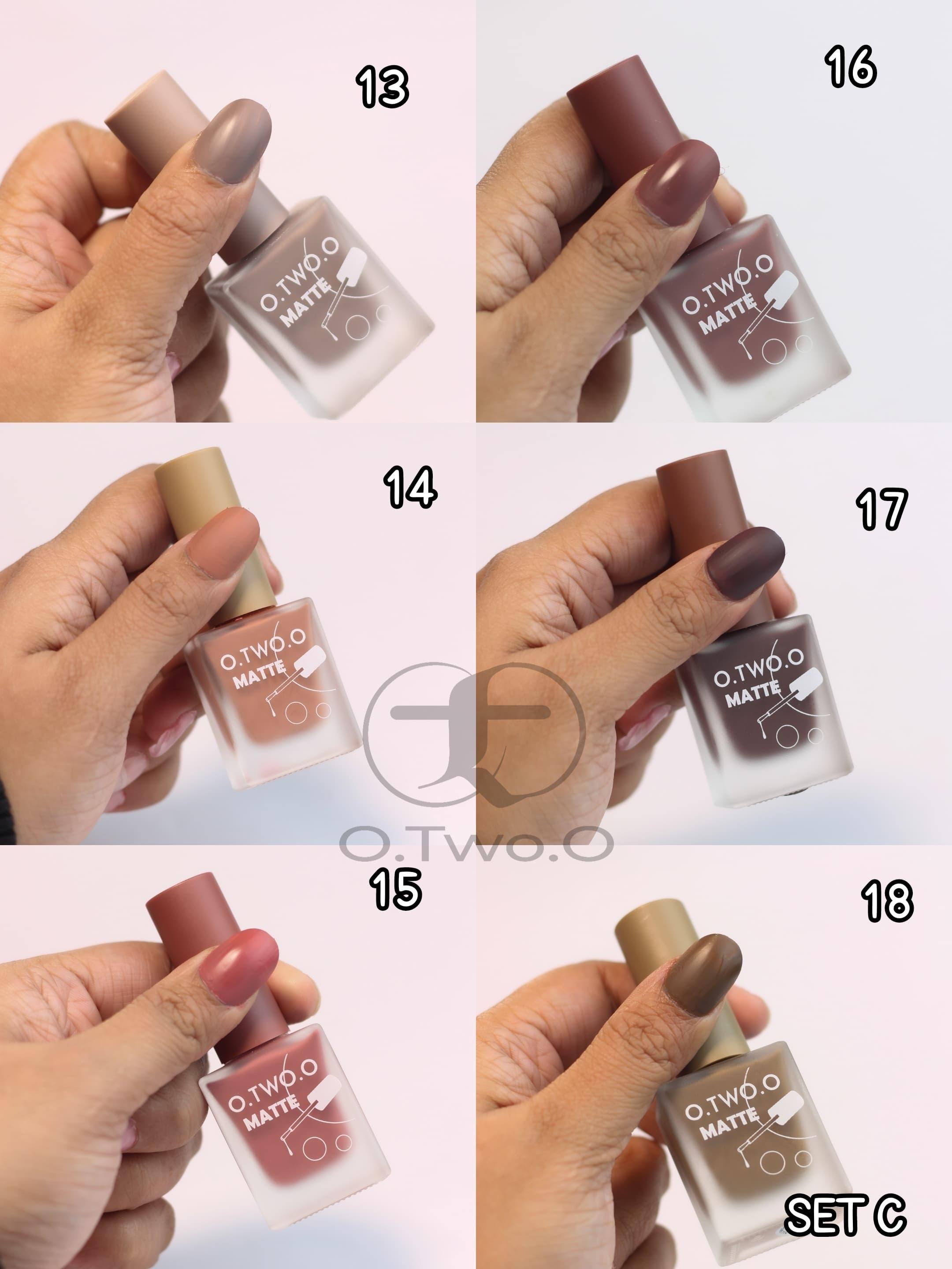 O.TWO.O Matte Nail Polish pack of 06 - Otwoocosmetics
