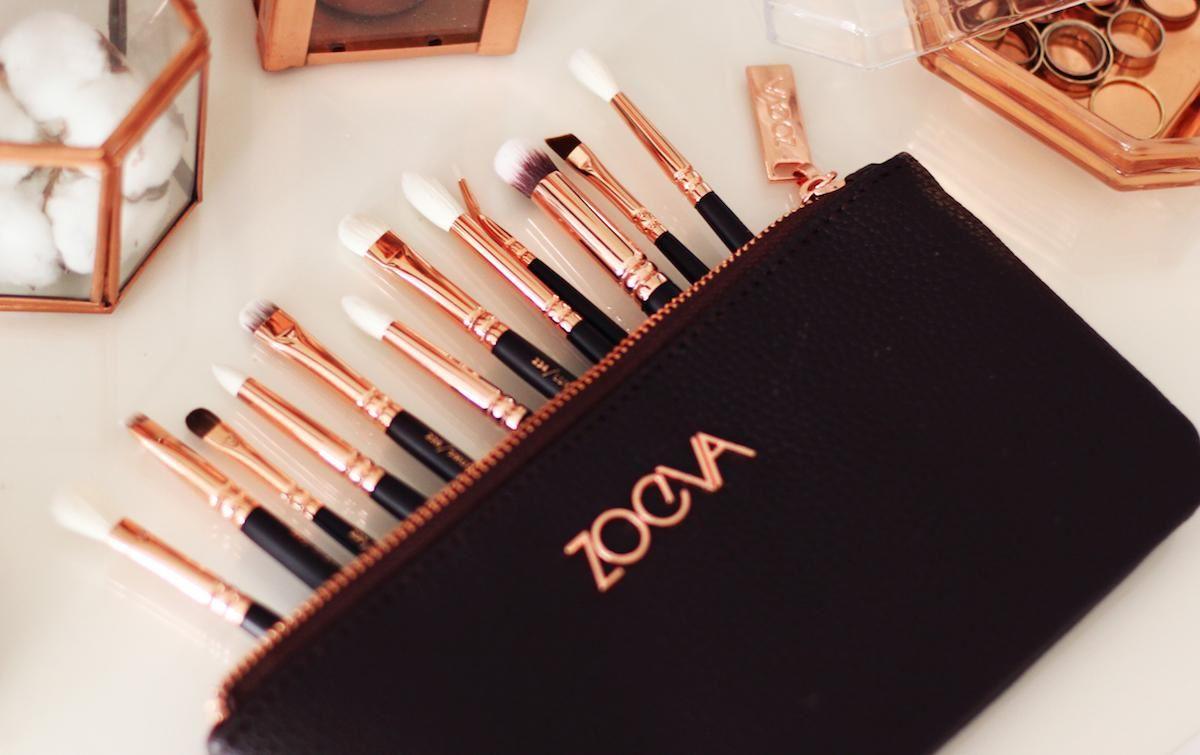 Zoeva 12pcs eye makeup brushes set brown - Otwoocosmetics