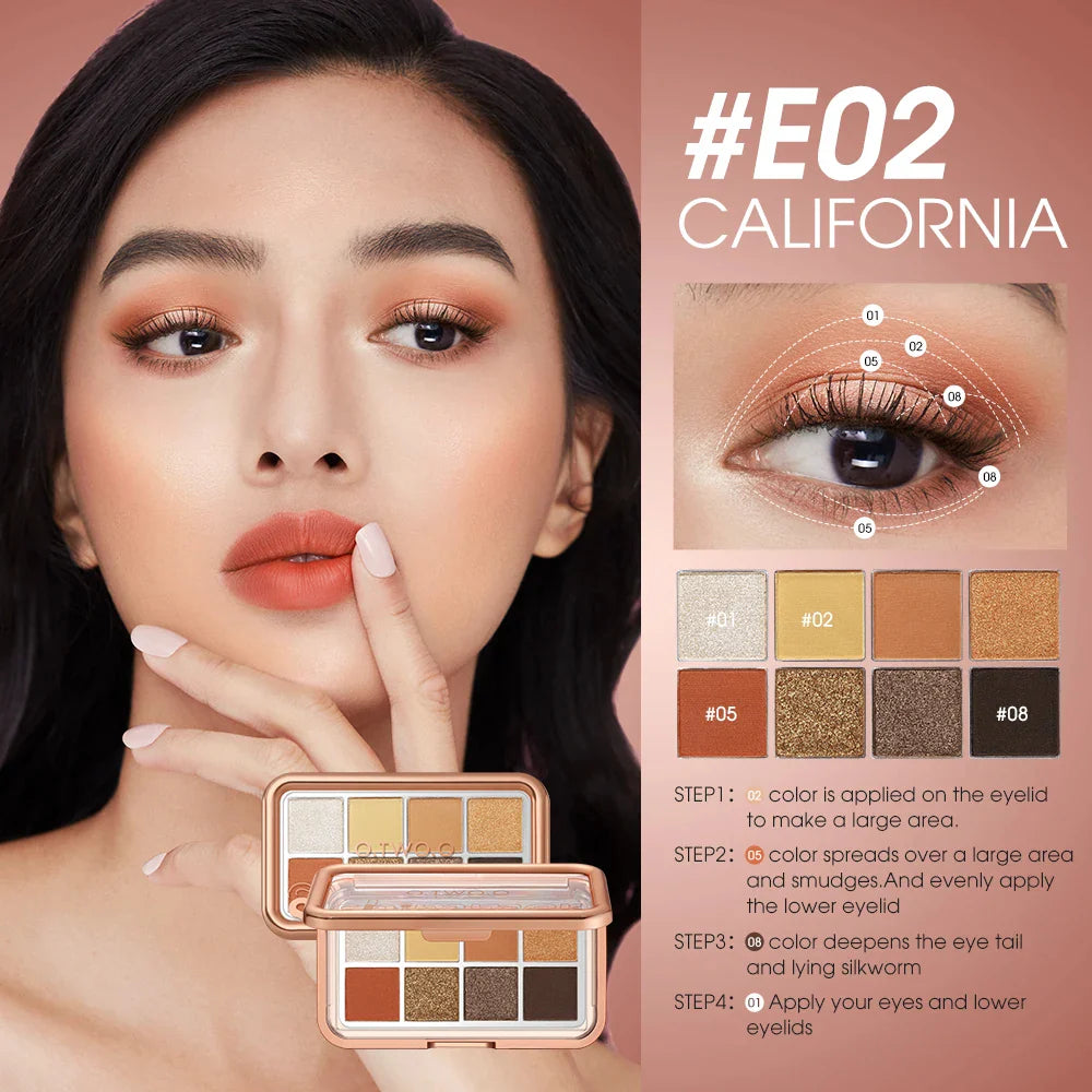 Sunset Horizon 8 Colors Eyeshadow Pallete