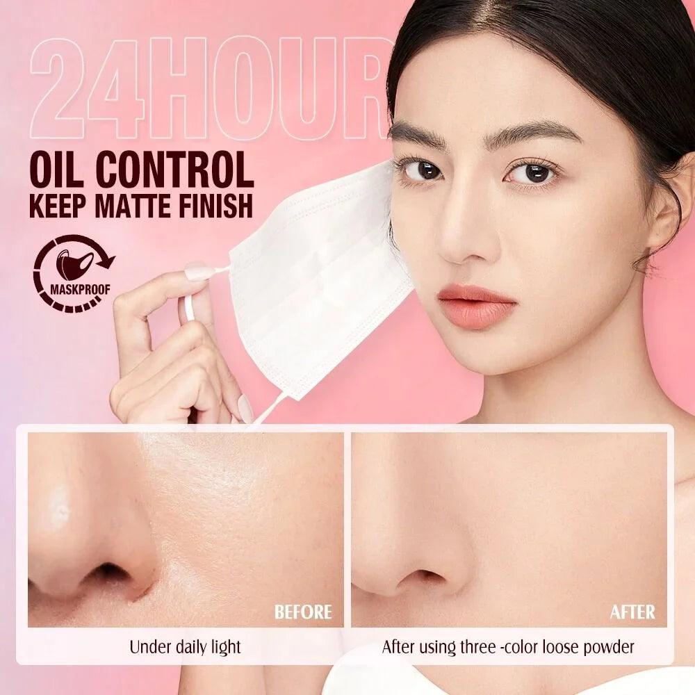 O.TWO.O 3-In-1 Oil Control Loose Powder - Otwoocosmetics