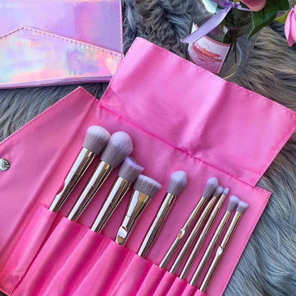 O.TWO.O Chrome 10pcs Brushes Set - Otwoocosmetics