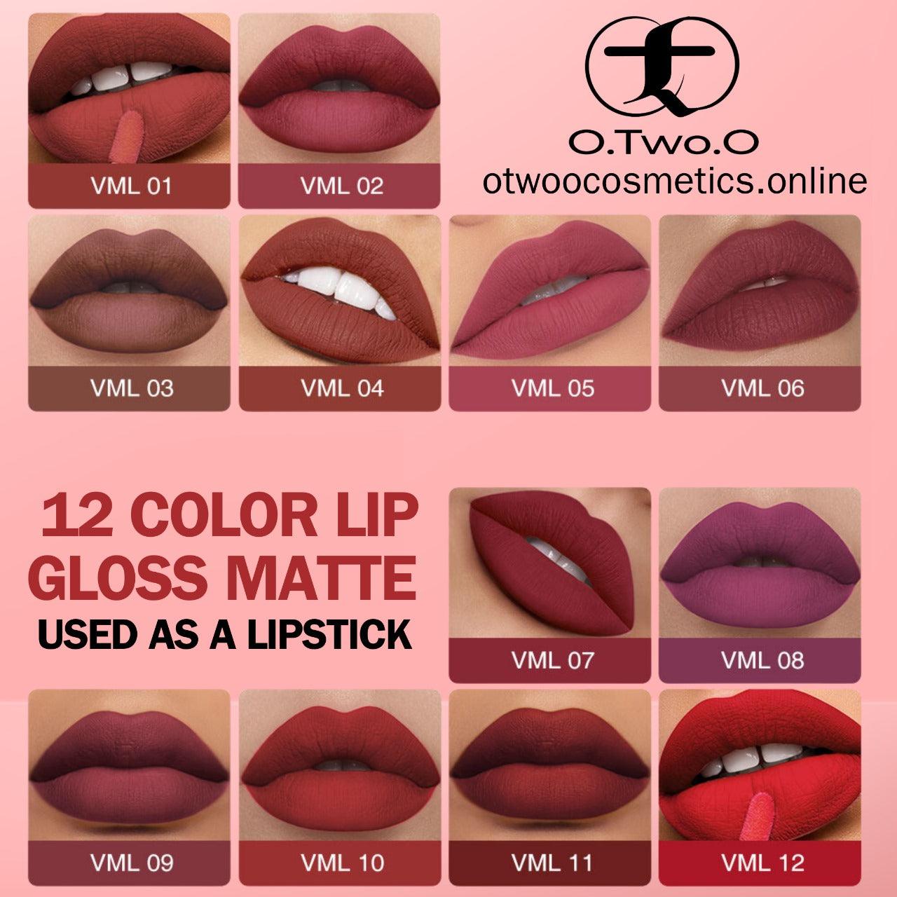 O.TWO.O Lipgloss 12 Colors - Otwoocosmetics