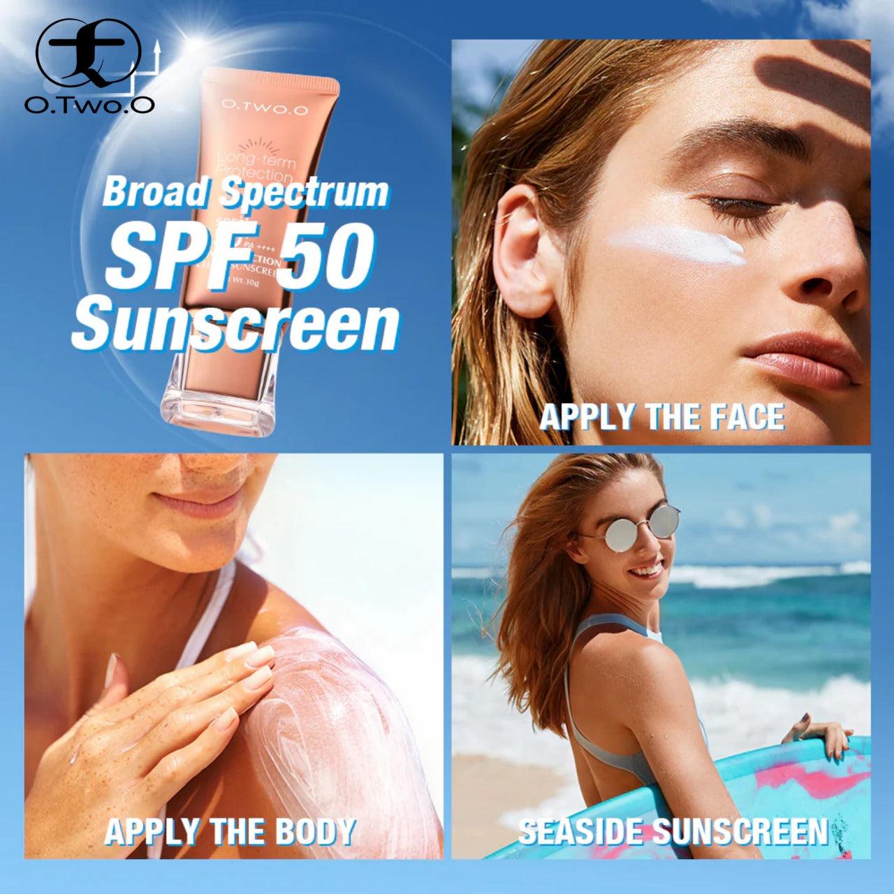 O.TWO.O Suncream Skin Care Sun Protection Lotion SPF 50 - Otwoocosmetics