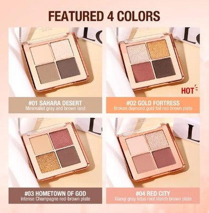 O.TWO.O 4pcs Eyeshadow Palette - Otwoocosmetics