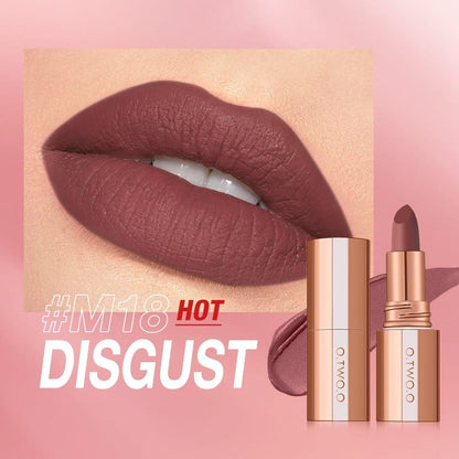 O.TWO.O Velvety Matte Lipstick Misty Kiss Lock Color Silky&Long Lasting - Otwoocosmetics