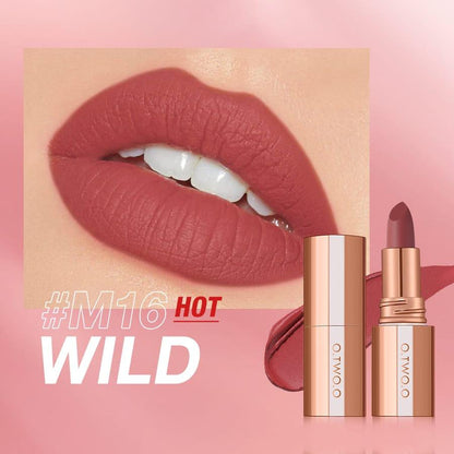 O.TWO.O Velvety Matte Lipstick Misty Kiss Lock Color Silky&Long Lasting - Otwoocosmetics