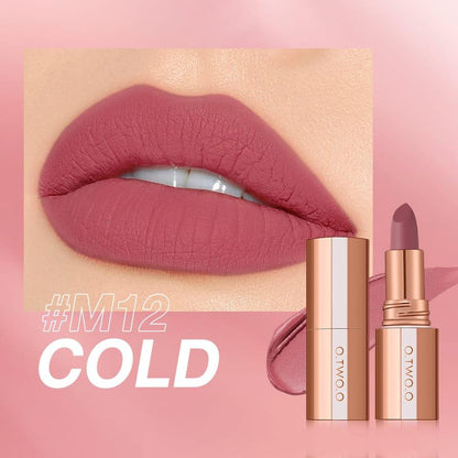 O.TWO.O Velvety Matte Lipstick Misty Kiss Lock Color Silky&Long Lasting - Otwoocosmetics