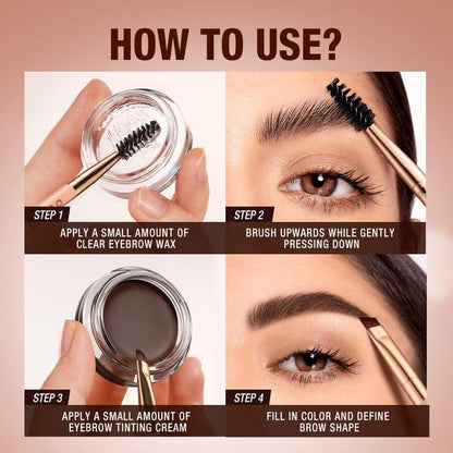 O.TWO.O Eyebrow Cream& Fluff Shaping Brow Wax Waterproof Long Lasting - Otwoocosmetics