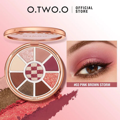 O.TWO.O Love Mark 9 Color Eye Shadow Pallete - Otwoocosmetics