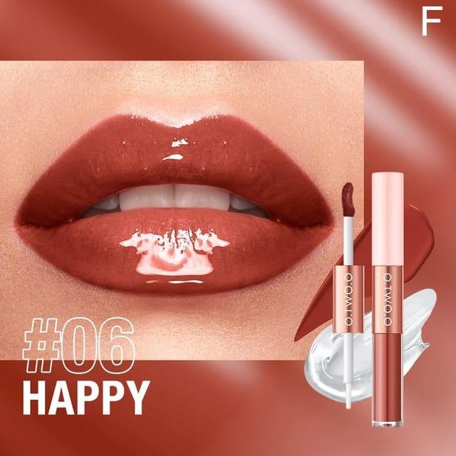 O.TWO.O 2 IN 1 Double Head Lipstick Waterproof Long-lasting Non Sticky Smooth Matte Lipstick - Otwoocosmetics