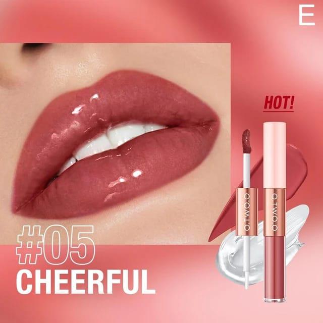 O.TWO.O 2 IN 1 Double Head Lipstick Waterproof Long-lasting Non Sticky Smooth Matte Lipstick - Otwoocosmetics