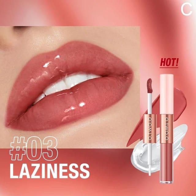 O.TWO.O 2 IN 1 Double Head Lipstick Waterproof Long-lasting Non Sticky Smooth Matte Lipstick - Otwoocosmetics