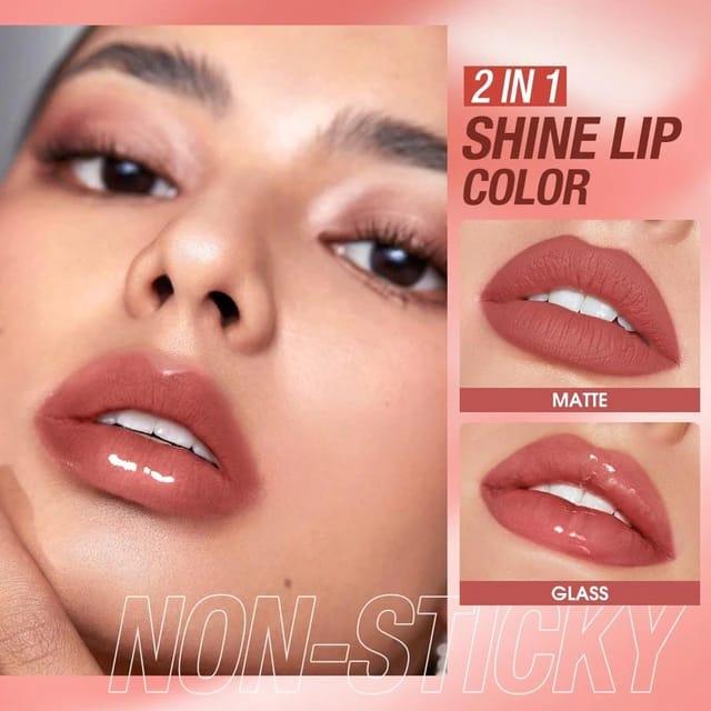 O.TWO.O 2 IN 1 Double Head Lipstick Waterproof Long-lasting Non Sticky Smooth Matte Lipstick - Otwoocosmetics