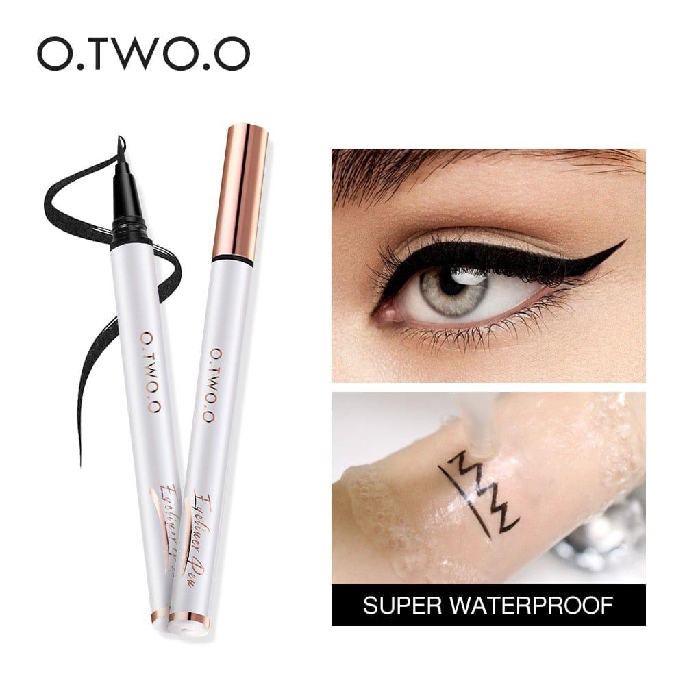 O.TWO.O Eyeliner Liquid Pen Black Waterproof 24 Hours Long Lasting Not Smudge One Stroke Molding Quick Dry Eye Makeup - Otwoocosmetics