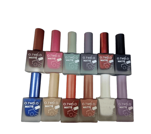 O.TWO.O Matte Nail Polish pack of 12 set - Otwoocosmetics