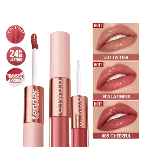 O.TWO.O 2 IN 1 Double Head Lipstick Waterproof Long-lasting - Otwoocosmetics