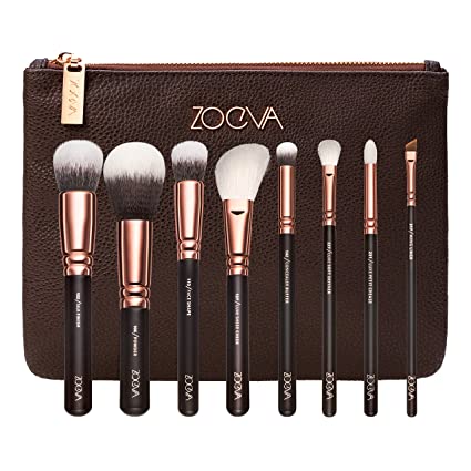 Zoeva 15 Pcs Brushes Set Brown - Otwoocosmetics