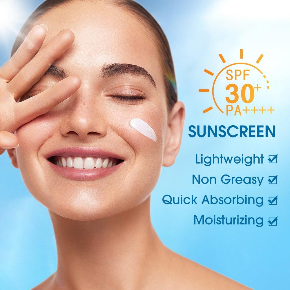 O.TWO.O Sunscreen SPF30 PA++++ Refreshing Oil-Free Formula UV Sun Protection For Face Brightening Sunblock 30ML - Otwoocosmetics