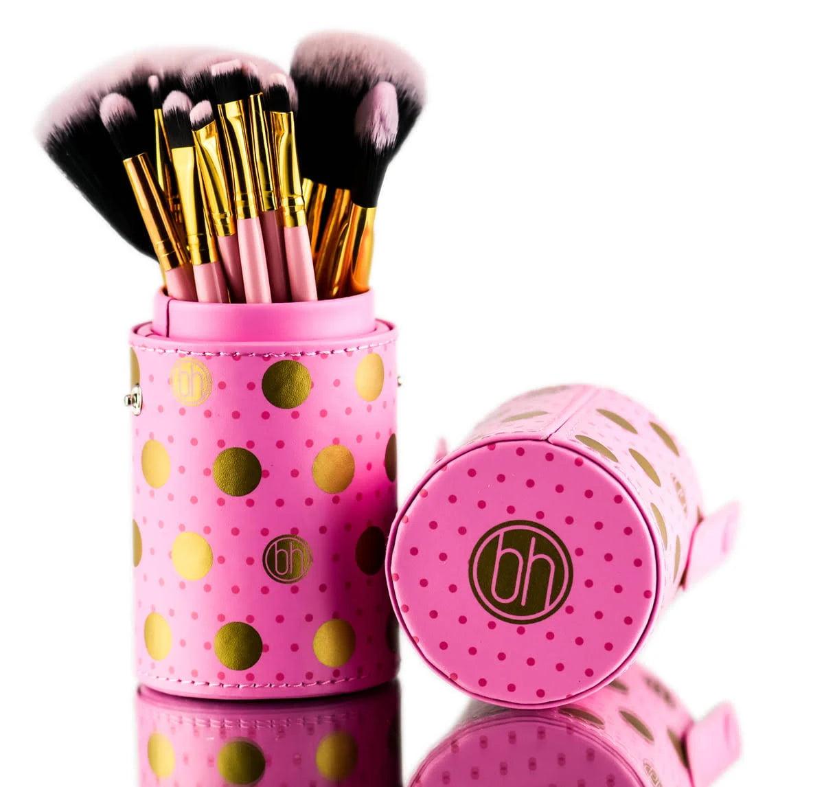 BH Cosmetics Pink Dot Collection 11 Piece Brush Set - Otwoocosmetics