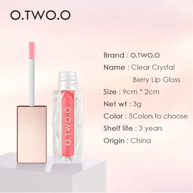 O.TWO.O CLEAR CRYSTAL BERRY LIPGLOSS - Otwoocosmetics