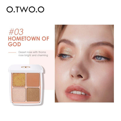 O.TWO.O 4 COLORS MOROCCO EYESHADOW PALETTE - Otwoocosmetics