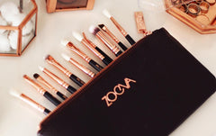 Zoeva 12pcs eye makeup brushes set brown - Otwoocosmetics