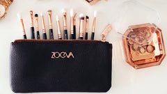 Zoeva 12pcs eye makeup brushes set brown - Otwoocosmetics